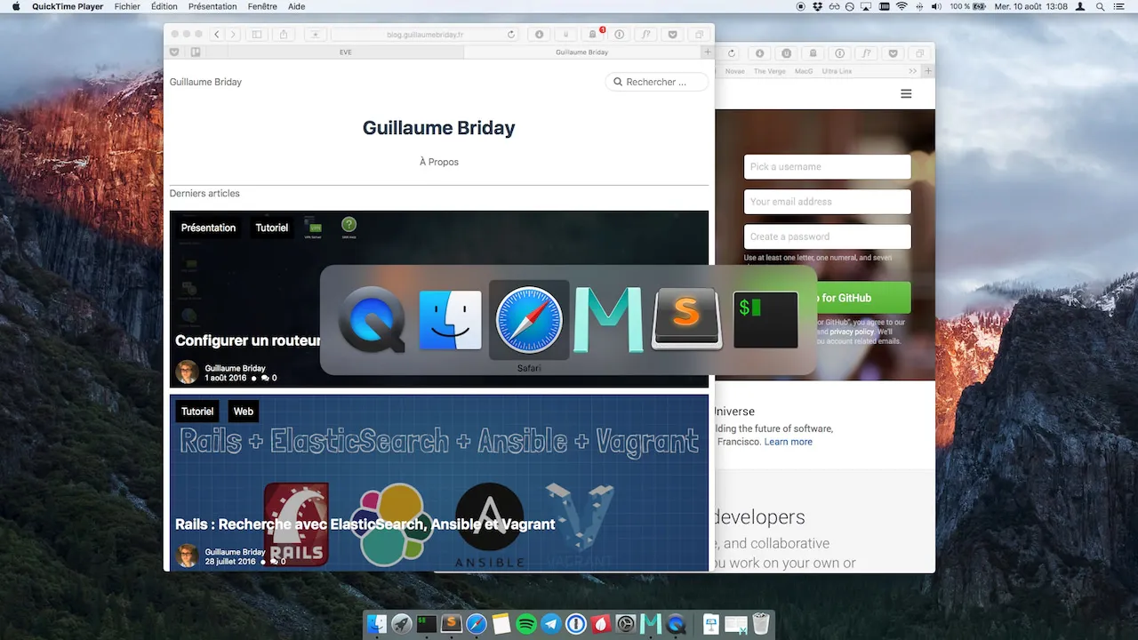 Example of the classic alt-tab