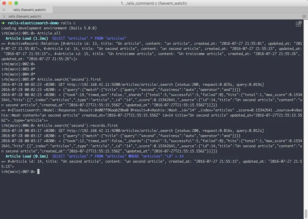 Search using the records attribute