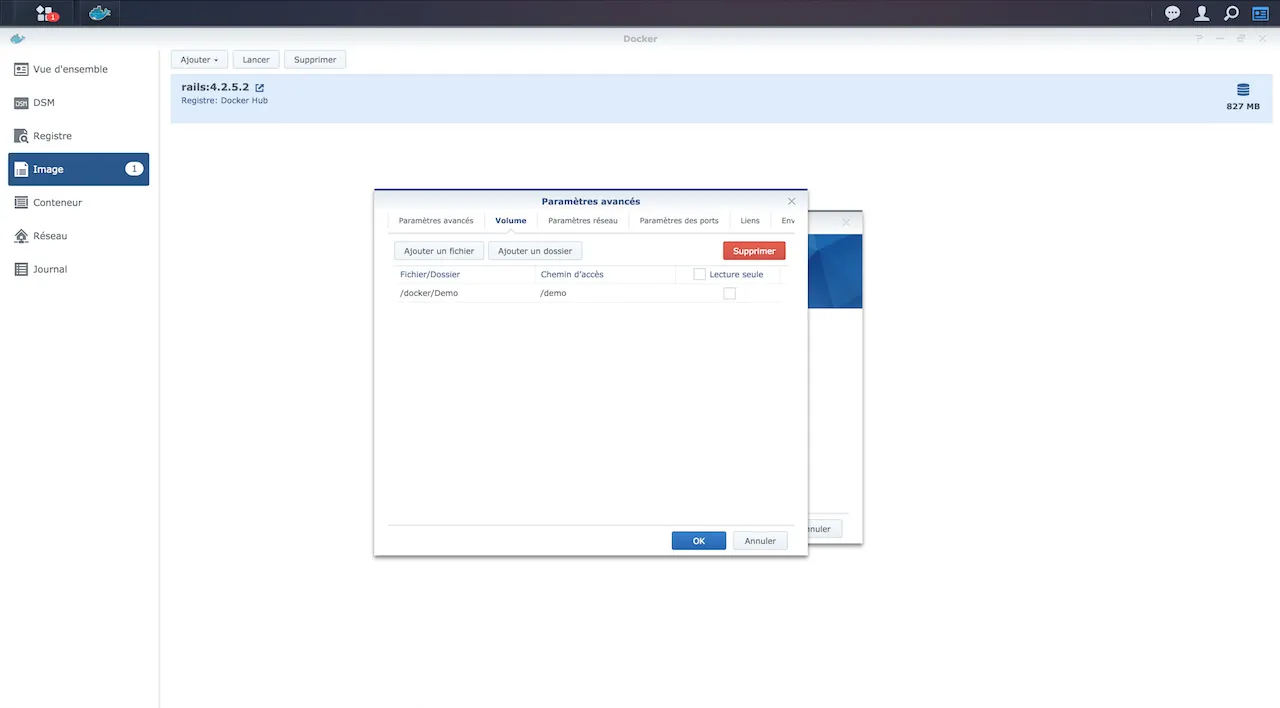 Dossiers partagés sur Docker
