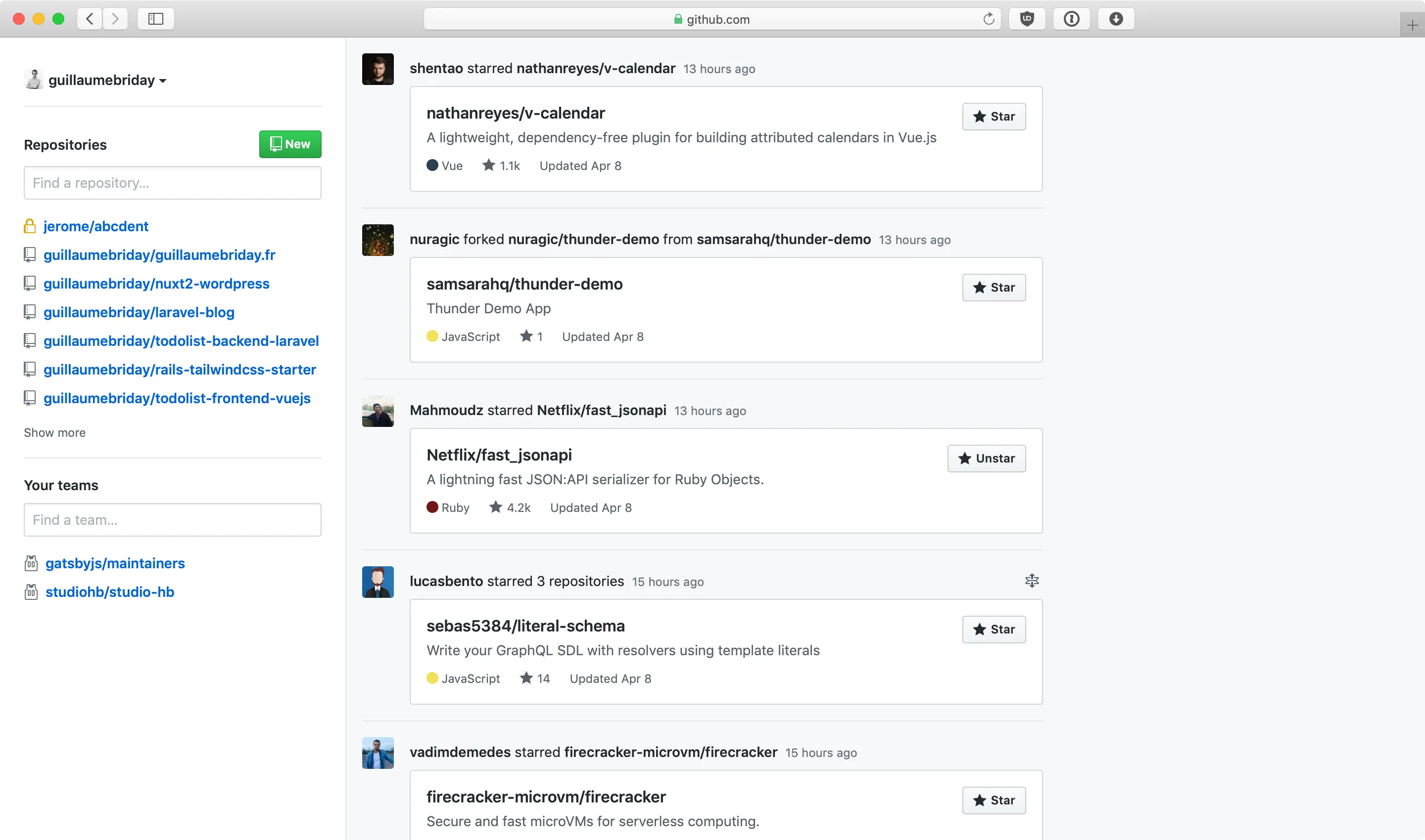 GitHub Dashboard