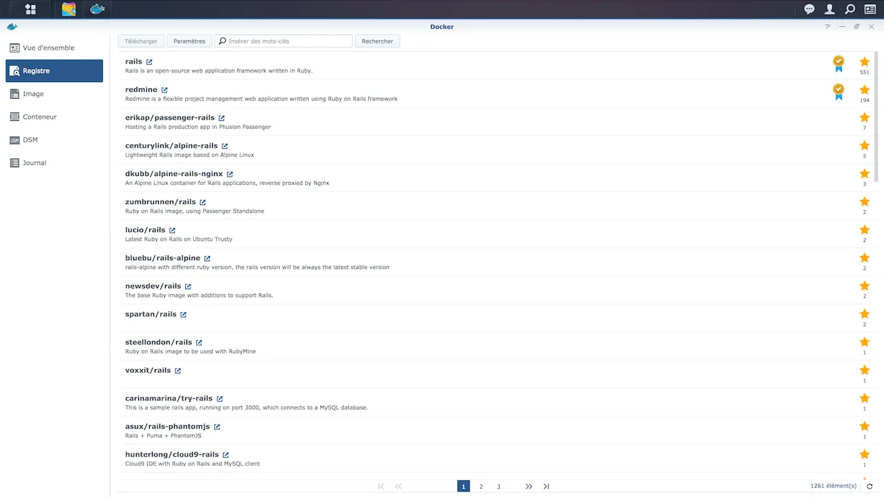 Registre Docker sur DSM