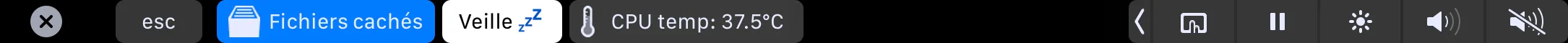 Ma Touch Bar sur Finder