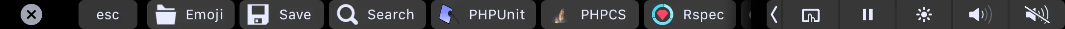 Ma Touch Bar sur iTerm