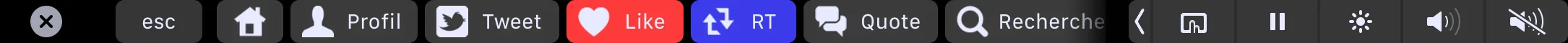 Ma Touch Bar sur Tweetbot